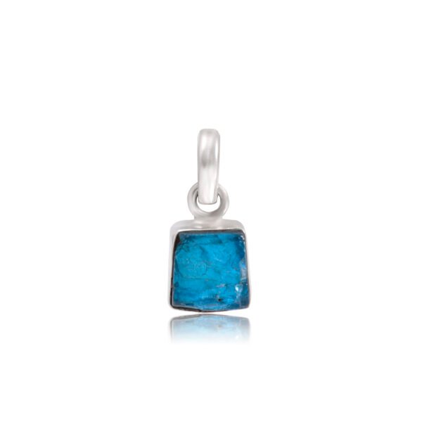 Apatite Raw Stone 925 Pure Silver Pendant - Image 2