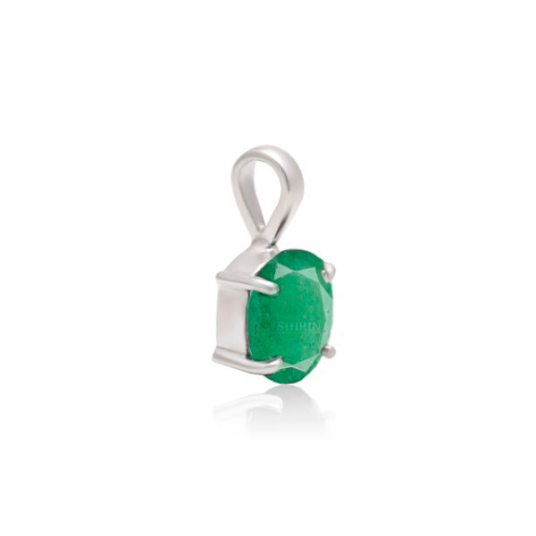 Natural Green Aventurine Stone 925 Pure Silver Pendant - Image 2