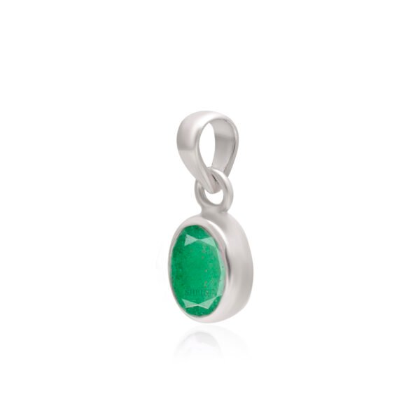Natural Green Aventurine Stone 925 Pure Silver Pendant - Image 3