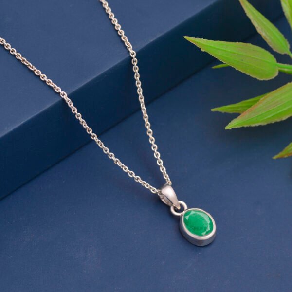 Natural Green Aventurine Stone 925 Pure Silver Pendant - Image 5