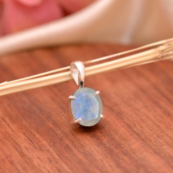 Natural Moonstone 925 Pure Silver Pendant