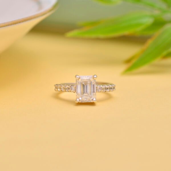 Moissanite Solitaire 92.5 Original Silver Proposal Ring - Image 2