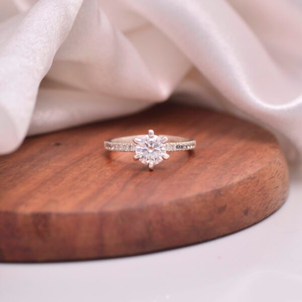 Moissanite Solitaire 92.5 Original Silver Proposal Ring