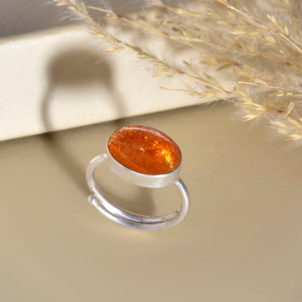 Sunstone Original 92.5 Pure Silver Adjustable Ring