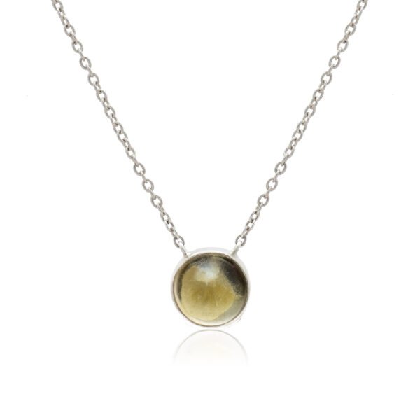 Citrine Stone Original 92.5 Silver Necklace - Image 4