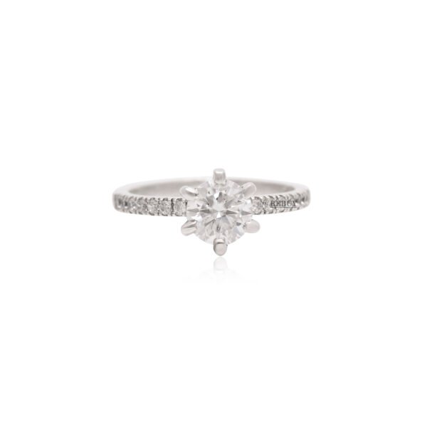 Moissanite Solitaire 92.5 Original Silver Proposal Ring - Image 4